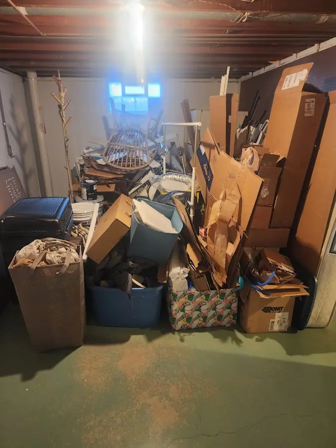 Roll-off dumpster container at job site for Yard Waste Dumpster Rental in Center Line